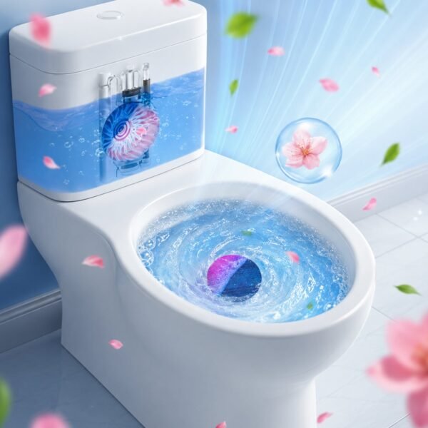 Toilet Bowl Cleaning Block – White Peach Fragrance Automatic Cleaner