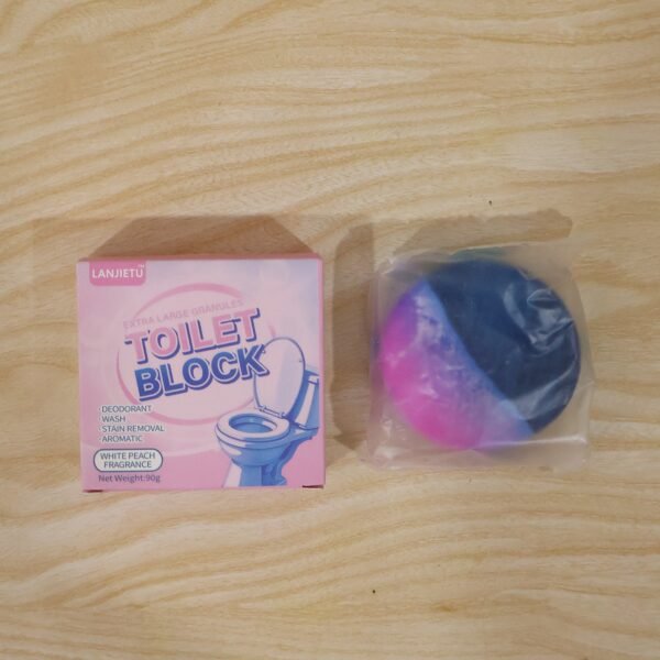 Toilet Bowl Cleaning Block – White Peach Fragrance Automatic Cleaner