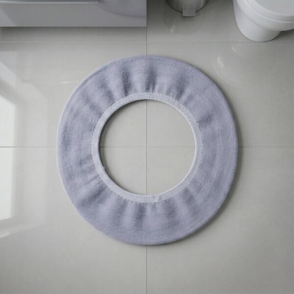 Soft Fabric Elastic Toilet Seat Cover – Washable & Comfortable Fit