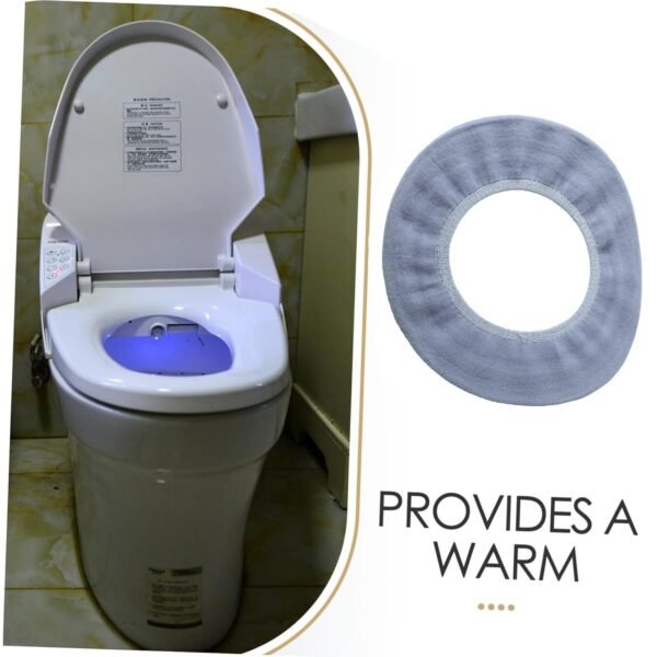 Soft Fabric Elastic Toilet Seat Cover – Washable & Comfortable Fit