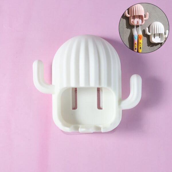 Cactus Toothbrush Holder – Wall Mounted with Dust-Proof Cover