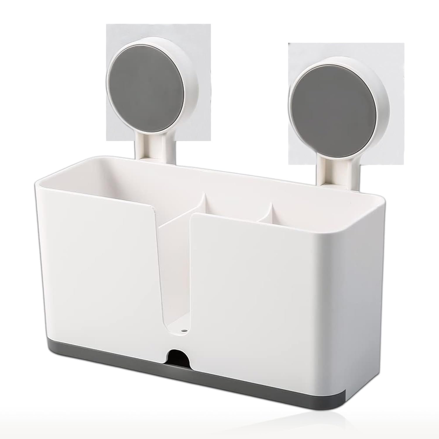 Wall Mounted Toothbrush Holder – 3 Compartments with Adhesive Install