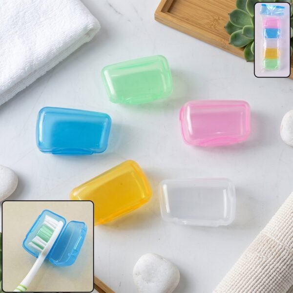 Toothbrush Head Cover Caps, Anti Dust Travel Brush Protector (5 Pcs)