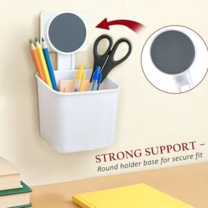 Wall Mounted Toothbrush Holder – No-Drill Space Saving Bathroom Organizer