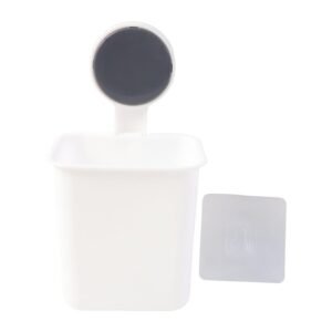 Wall Mounted Toothbrush Holder – No-Drill Space Saving Bathroom Organizer