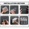 Wall Mounted Toothbrush Holder with Inverted Cups – Space Saving Organizer