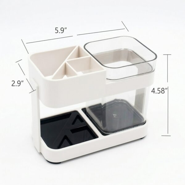 Multipurpose Toothbrush & Toothpaste Stand Holder – Space-Saving Organizer