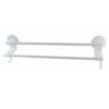 Wall Mounted Double Bar Towel Holder Rack with Side Hooks (1 Pc)