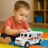 Friction Powered Ambulance Toy – Safe Durable Kids Play Vehicle