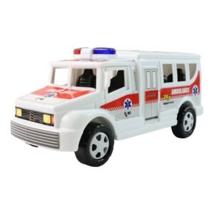 Friction Powered Ambulance Toy – Safe Durable Kids Play Vehicle