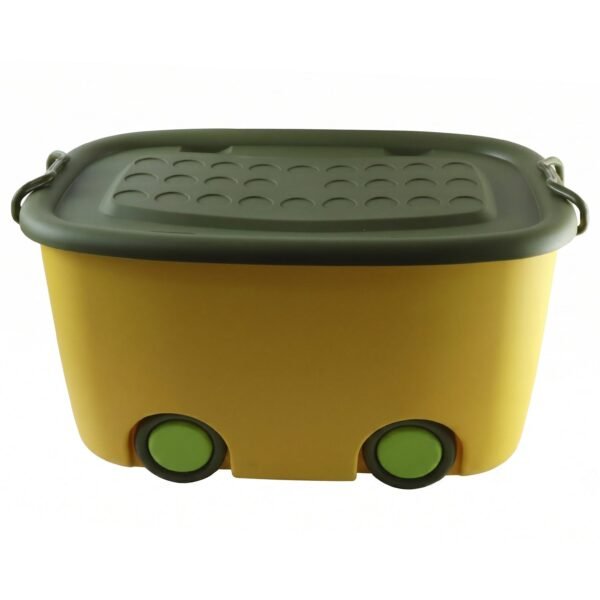 Rolling Storage Container Box with Wheels and Lid 25 Litre for Toys (1 Pc)