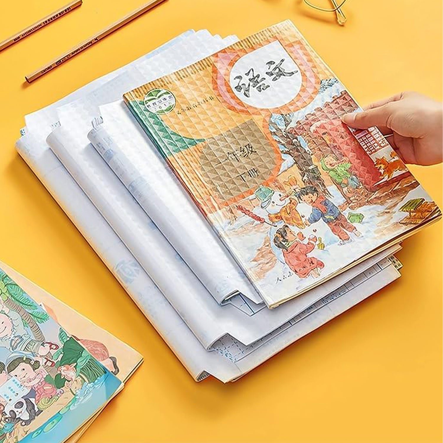 Transparent Book Cover – Waterproof Durable 10 Pcs Set 47x37cm