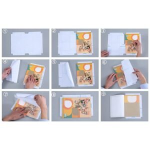 Transparent Book Cover – Waterproof Durable 10 Pcs Set 47x37cm