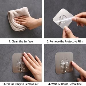 Self Adhesive Plastic Wall Hook, No Drill Heavy Duty Sticky Hanger Hook (1 Pc)