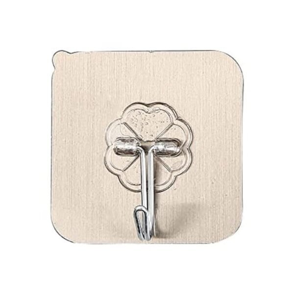 Self Adhesive Plastic Wall Hook, No Drill Heavy Duty Sticky Hanger Hook (1 Pc)