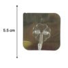 Self Adhesive Plastic Wall Hook, No Drill Heavy Duty Sticky Hanger Hook (1 Pc)