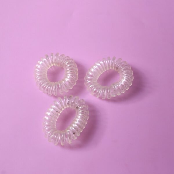 Transparent Spiral Coil Hair Ties – No Damage & Strong Hold