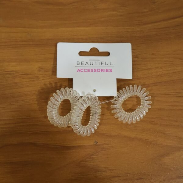 Transparent Spiral Coil Hair Ties – No Damage & Strong Hold