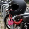 3 Digit Combination Helmet Cable Lock with Coiled Wire for Travel Safety (1 Pc)
