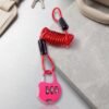 3 Digit Combination Helmet Cable Lock with Coiled Wire for Travel Safety (1 Pc)
