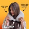 TravelNeckPillow01-02_4a376f40-3643-4cb6-acb9-e29f57176771.jpg U Shaped Soft Travel Neck Pillow Grey Melange Head Neck Support (1 Pc)