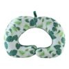 U Shaped Neck Pillow Green Leaf Print Travel Pillow Soft Head Support (1 Pc)