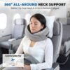 Soft Travel Neck Pillow, Memory Foam U-Shaped Support Pillow for Flights (1 Pc)