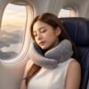 Soft Travel Neck Pillow, Memory Foam U-Shaped Support Pillow for Flights (1 Pc)