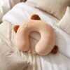 U-Shaped Travel Neck Pillow, Cute Cat Soft Plush Pillow with Ears (1 Pc)