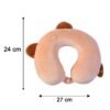 U-Shaped Travel Neck Pillow, Cute Cat Soft Plush Pillow with Ears (1 Pc)