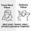 U-Shaped Travel Neck Pillow, Soft Comfortable Support Pillow with Snap Button (1 Pc)