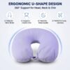 U-Shaped Travel Neck Pillow, Soft Comfortable Support Pillow with Snap Button (1 Pc)