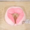 U Shaped Travel Neck Pillow Soft Plush Pink White Head Neck Support (1 Pc)