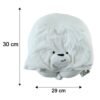 TravelhoodNeckPillow-size.jpg U Shaped Hooded Neck Pillow White Bear Travel Pillow with Hood Cap (1 Pc)