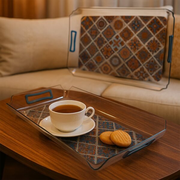 Multipurpose Serving Tray Set – 3 Nesting Trays with Handles