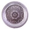Decorative Silver Serving Tray – Elegant Round Floral Design