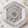 Decorative Silver Serving Tray – Traditional Embossed Floral Design