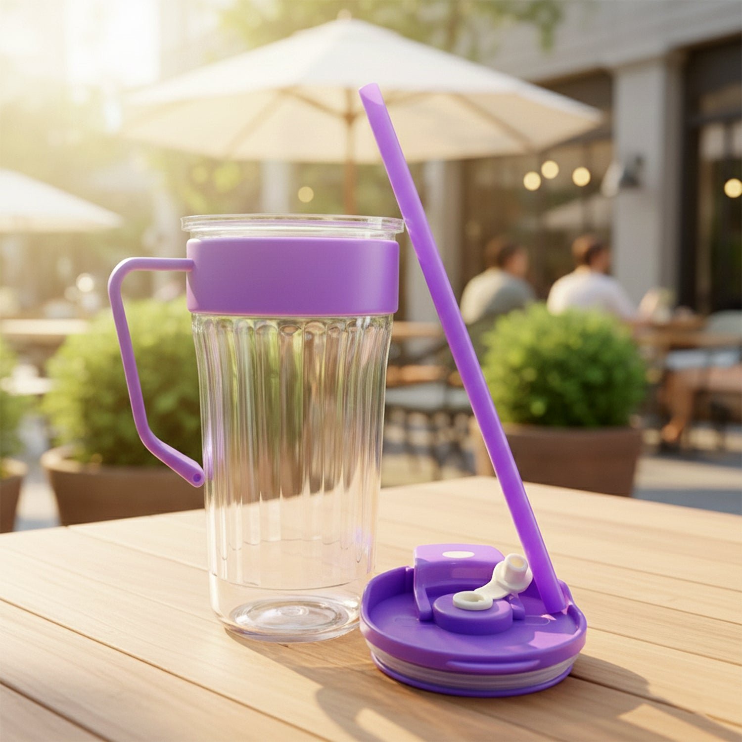 Plastic Tumbler for Kids – Spill-Free 500ml with Straw & Handle