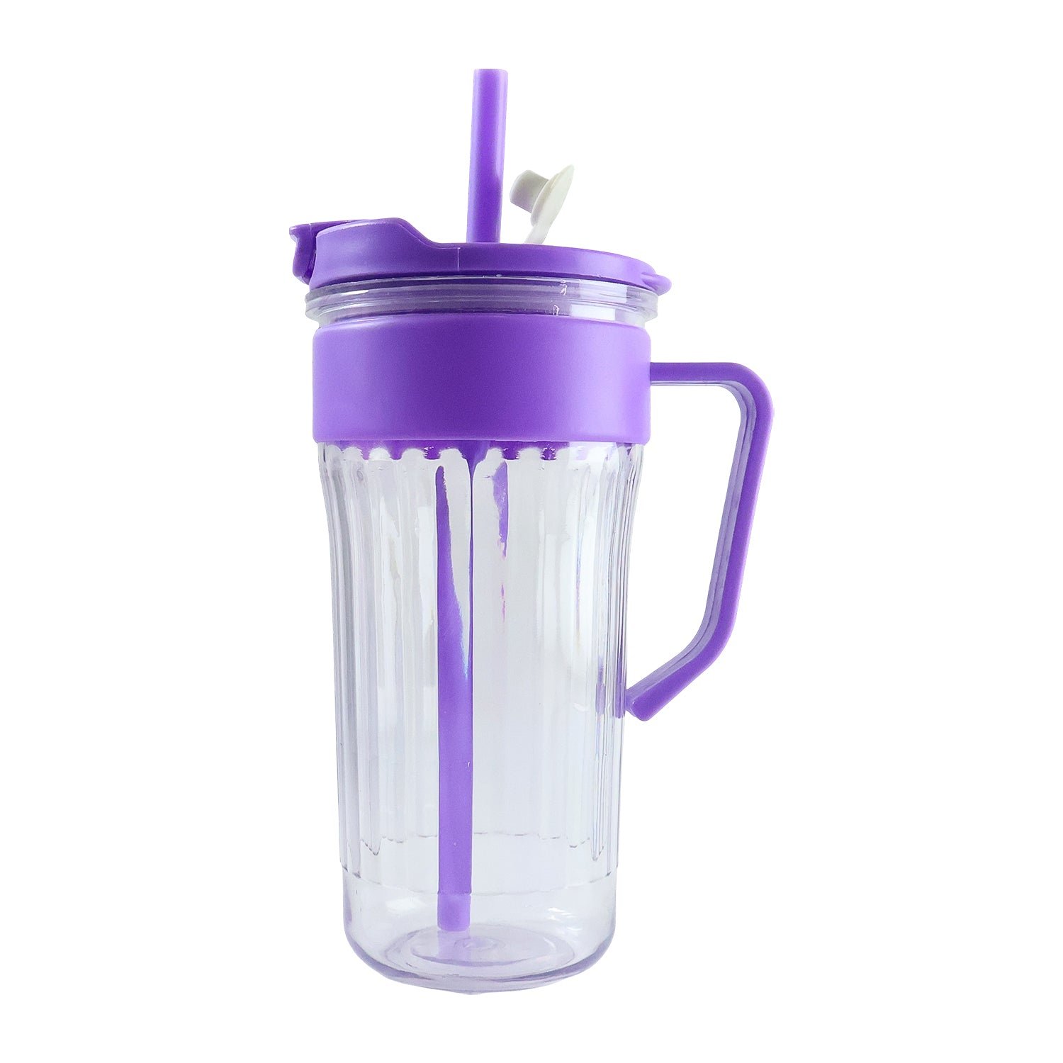 Plastic Tumbler for Kids – Spill-Free 500ml with Straw & Handle