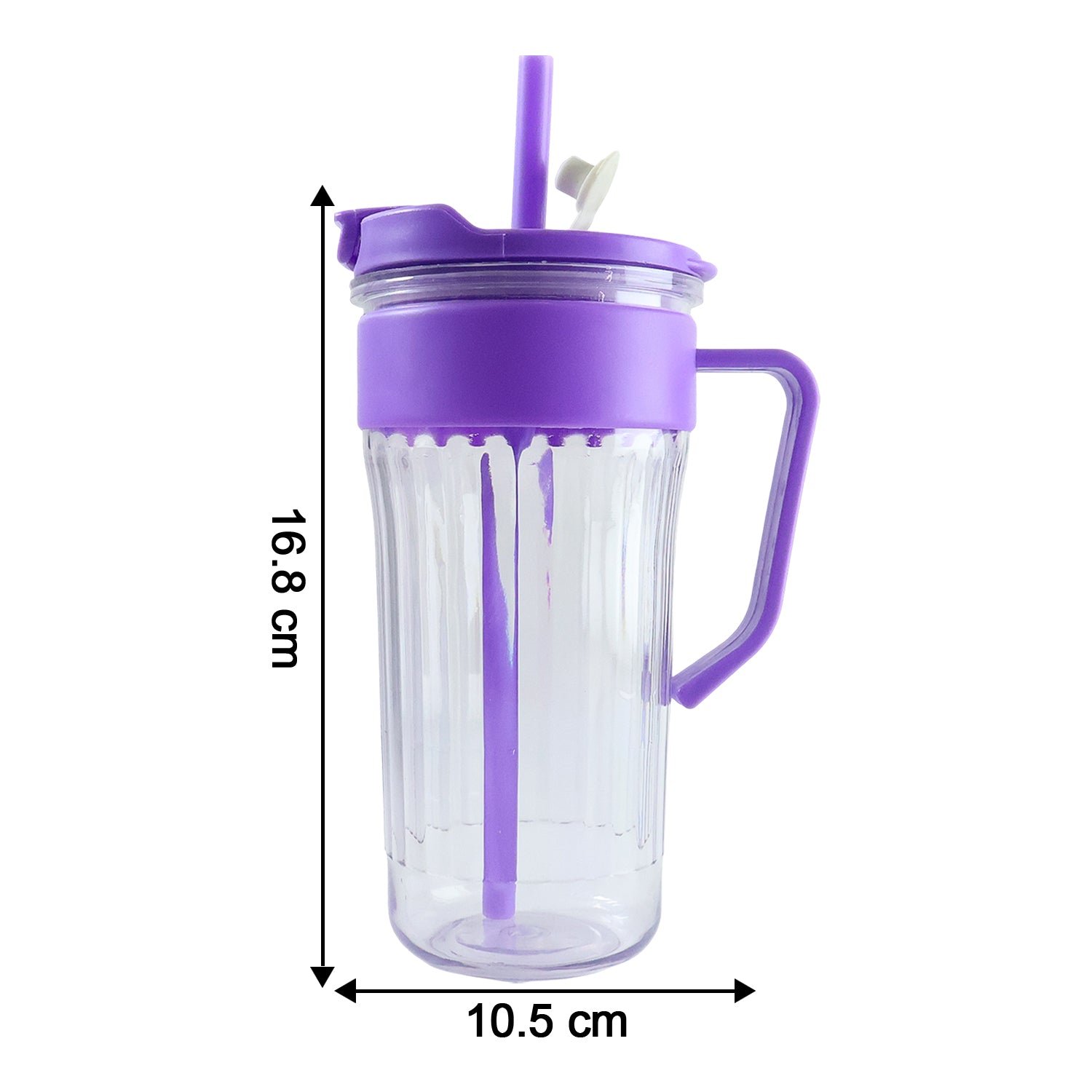 Plastic Tumbler for Kids – Spill-Free 500ml with Straw & Handle