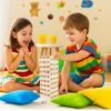 Tumbling Tower Wooden Blocks – 54-Piece Numbered Game Set