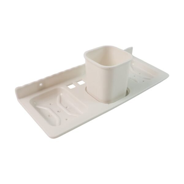 Wall-Mounted Bathroom Organizer – 4-in-1 Space Saver