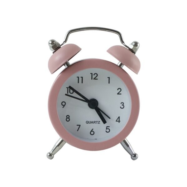 Mini Twin Bell Analog Alarm Clock Vintage Table Desk Loud Ringer (1 Pc)