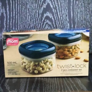Twist Lock Airtight Storage Containers – 500ml Set of 2