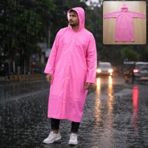 EVA Hooded Long Rain Coat – Monsoon Wear for Men & Women
