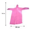 UnisexPinkRaincoat-size.jpg EVA Hooded Long Rain Coat – Monsoon Wear for Men & Women