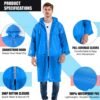 Blue EVA Hooded Rain Coat for Men & Women Monsoon Wear