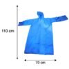 Blue EVA Hooded Rain Coat for Men & Women Monsoon Wear