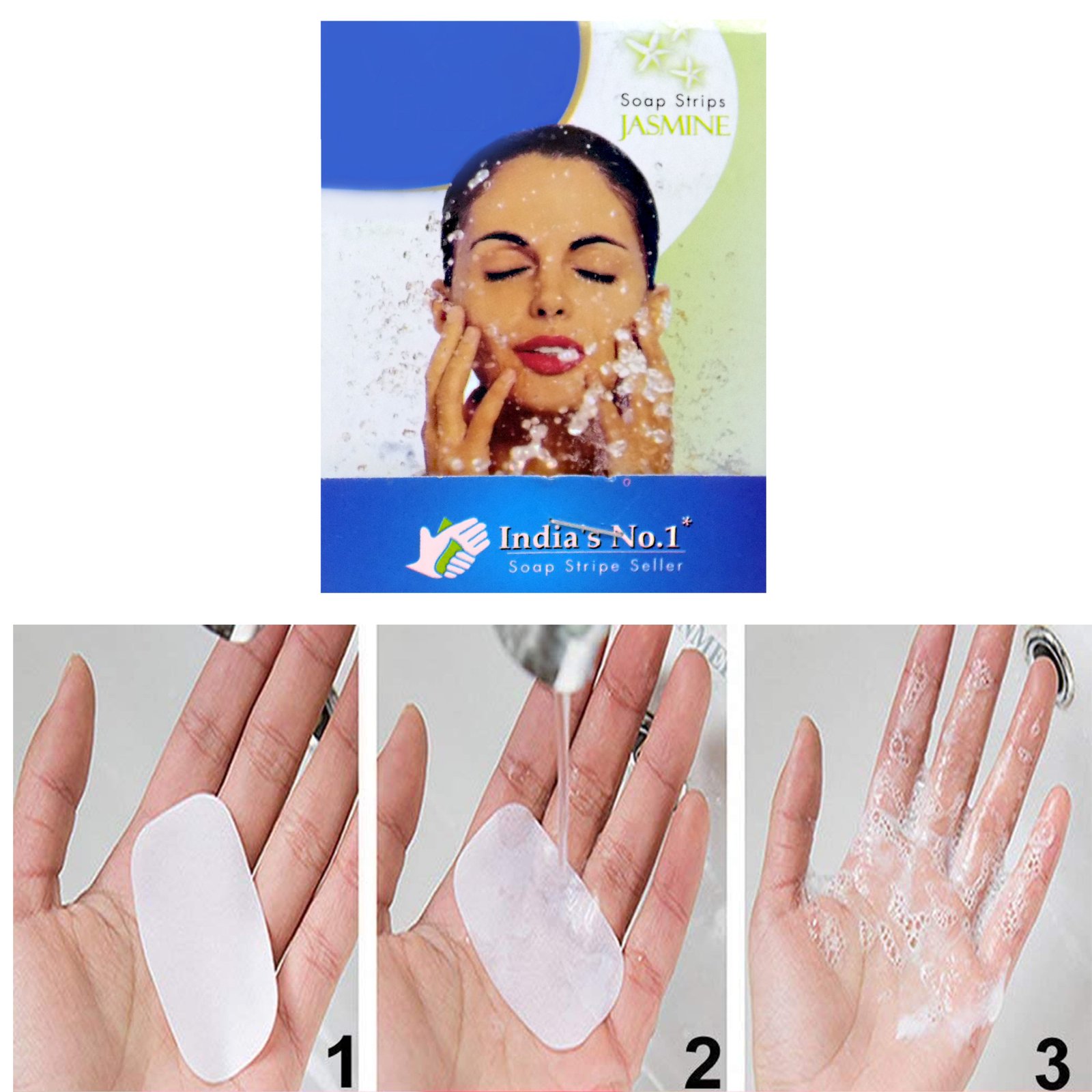 Paper Soap Strips – Jasmine Travel Hand Wash (100pc) | Wonder Fresh