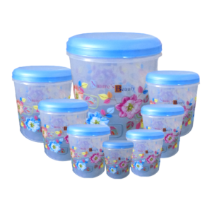 Air Tight Plastic Container Set – 8 Pcs Food Storage | Velvet Wheels